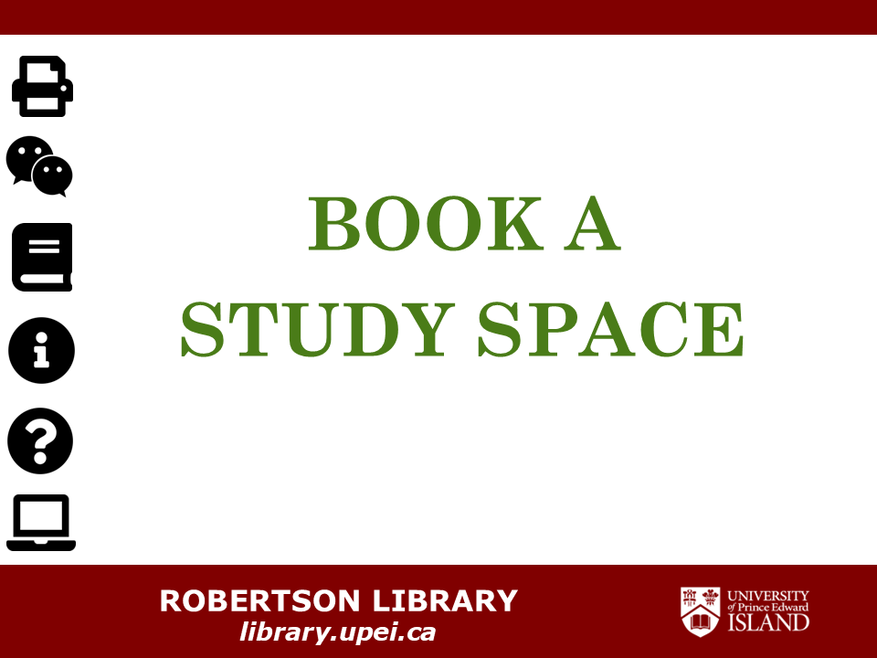 Book A Study Space title slide