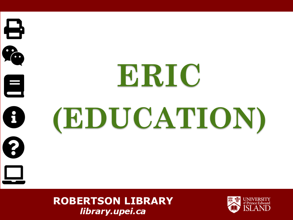 ERIC (Education) title slide
